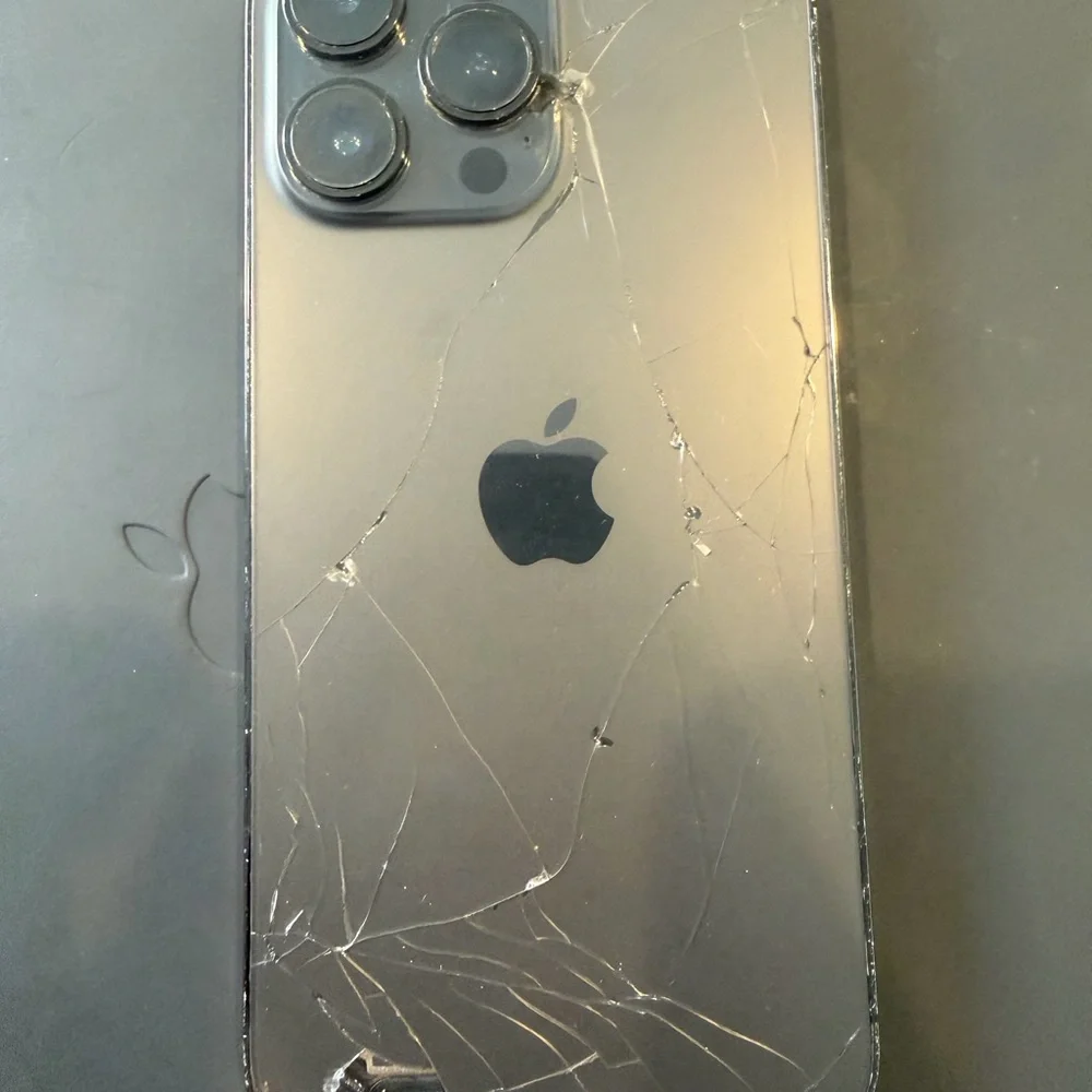 Apple iPhone with Black and Blue Gradient